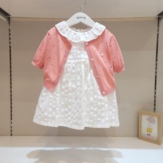 [아가방} 강남점* 50% 깜찍한 숏 가디건과 시원한 민소매 원피스로 고급스런 가디건 원피스세트