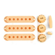 1세트 멀티 컬러 싱글 코일 일렉트릭 기타 픽업 커버 볼륨 2 톤 속도 제어 손잡이 Strat 용 스위치 팁, 01 China Mainland, 05 Cream