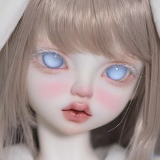BJD 玻璃眼珠 藍色無瞳娃眼 (12mm 14mm 16mm 18mm), 1個, 16mm-6-6.5