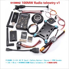 드론모터 Pixhawk PX4 PIX 2.4.8 32 비행 컨트롤러 4G SD 안전 스위치 버저 포함 오토파일럿 PPM I2C RC 쿼드콥터 아두파일럿, 1개, 27) 915V1 100MW PackageA