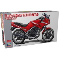 112 VT250F (MC08) (1984) 21780 하세가와 혼다 "레드 컬러" 플라스틱 모델