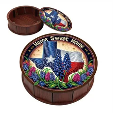 성인용 꽃 예술 단어 다이아몬드 페인팅 - 조합 문자 풀 모자이크 키트 DIY 추상 벽 장식, 01 Round 20X20CM, 05 FDX4972