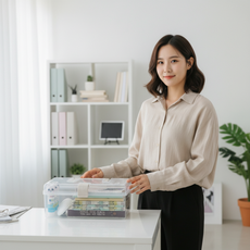 서랍함 투명 수납박스 정리함 플라스틱 틈새 옷장 소품, 1개