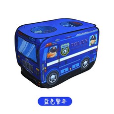 어린이 접이식 자동차 볼 텐트 놀이집 실내 장난감, 파란색 경찰차 오두막, 1개