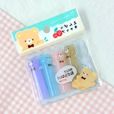 연필 보호캡 곰돌이 어린이용 4개입 신학기 준비물, 1개, 상세페이지 참조