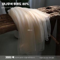 커튼 거실용 물빛 웨딩 촬영 소품 반투명, 1개, 샴페인 3m 폭 메쉬