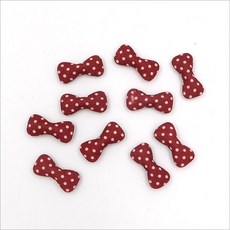 자수마켓 리본 도트 싸개단추/ 홈패션 퀼트 수예/ 장식단추, 1세트, 레드