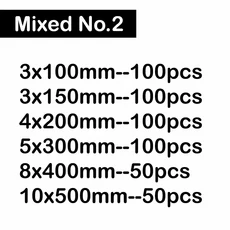 플라스틱 케이블 지퍼 타이 자동 잠금 100/150/200/300/400/500mm 와이어 바인딩 스트랩 DIY 패스너 주최자, 04 Mixed No.2, 01 Color--White, 01