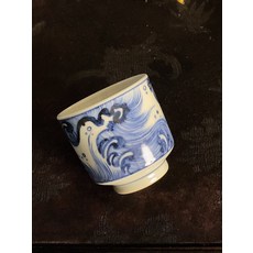克勤堂同款 青花海水紋杯 容量80毫升, 商品主圖, 1個