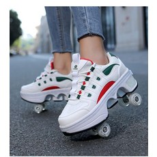 롤러슈즈 힐리스 바퀴달린신발 운동화, 1개, PH001 그린 4륜