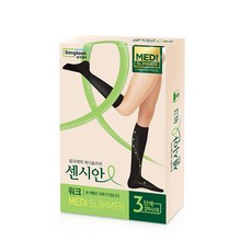 센시안 워크 동국제약 의료기기 압박 반스타킹 블랙, 1개, 종아리/무릎형