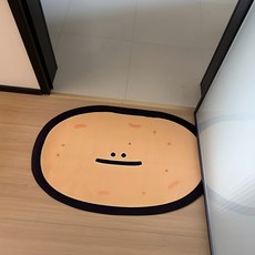 귀여운 아기 동물 스타일 욕실 발매트 규조토 미끄럼 방지 속건 화장실발매트, 블랙, 1개