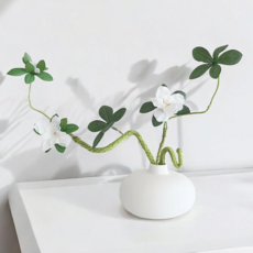 마이글로우 인테리어 조화 나무 + 도자기 화병 세트, 1개, 둥근화병 조화