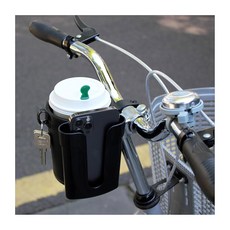 휴대폰 및 열쇠 홀더가 있는 코지 개더링 자전거 컵 홀더 캔 스쿠터 블랙, 검정