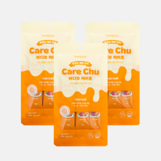 버디부 케어츄 헤어볼 - 고양이스틱간식 츄르 참치 닭 헤어볼배출 케어샷 장건강, 3세트, 헤어볼+장건강, 4회분