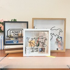 티켓 보관함 야구티켓 수집 홀더 투명 액자 티켓북 하얀색 15cm 영화, 1개, 화이트 지도형 15x15cm 1개 사양 없음