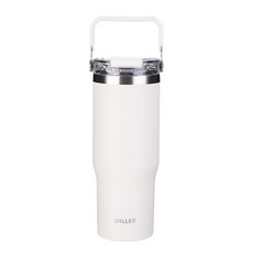 보보 릴랙스 휴대용 차량용 텀블러 950ml 보온보냉 손잡이 텀블러 사무실 야외용 텀블러, 1개, 화이트