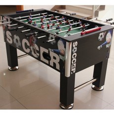 축구 테이블 사커 샤커 성인 보드 게임 기 2인용, 흑백 솔리드 로드 + 금속 베어링