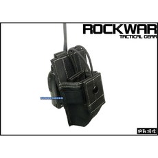 野戰搖滾-生存遊戲 ROCKWAR R7 小型無線電袋 短對講機包 黑色 小無線電包 對講機袋, 1個