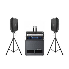 BOK 移動式PA超低音18吋全套組, 黑色, 4U4450移動式PA超低音18吋極致全套組