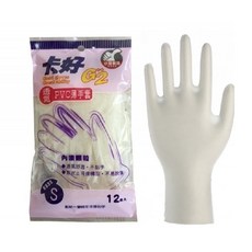 卡好 透氣顆粒PVC薄手套, 1個, M號