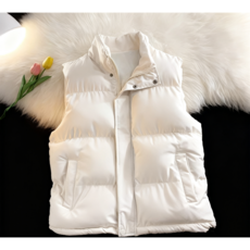 syum 겨울보온 두터운널찍하다 단색매우잘어울립니다 빈티지베스트패딩