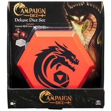 Spin Master Games 캠페인 주사위 프리미엄 주사위 투 고 RPG 및 보드 게임용 다면체 주사위 세트 보관 케이스 DND 던전 앤 드래곤 MTG 매직 더, Campaign Dice Deluxe