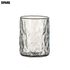 DFMEI 涼水壺 高硼硅錘紋冷水壺 大容量玻璃果汁涼水壺帶把透明杯具冰鎮, 1個, 250ML:如圖, 1L