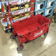 100kg Coleman(콜맨) 캐리 카트 아웃도어 왜건 내하중 약 스토퍼 첨부 컴팩트, 1개, red