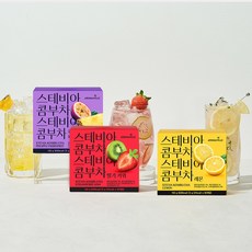 아로마빌 스테비아 콤부차 10스틱 30스틱 (레몬 딸기키위 파인애플패션후르츠), 5g, 1박스, 10개입