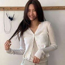 시티브리즈 3134197 리브드 브이넥 긴팔 가디건_4COLORS 250450