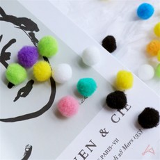 콩샵 컬러솜 15mm 털방울, 노랑