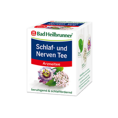 독일 바드하일브루너 Bad Heilbrunner 독일 수면 신경 차 티 허브차 건강차 Schlaf & Nerven Tee 8티백, 1개, 8개입, 1.75g