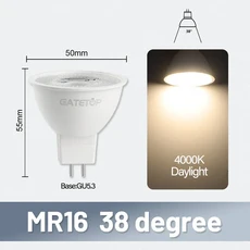 10PCS MR16 LED 스포트라이트 인라인 GU5.3 전체 AC/DC12V AC 110V 깜박임 없음 따뜻한 흰색 빛 5W 연구에, 05 38 degrees 4000K, 03 AC220-240V, 05 6w