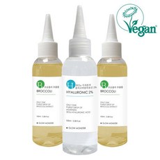 비건 3Kda 올리고 히알루론산 2원액100ml 1개 + 브로콜리 추출물 원액100ml 2개 비건인증 글로우몬스터, 비건 3Kda 올리고 히알루론산 2원액 100ml 1개, 100ml
