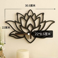 創意簡約蓮花瓣置物架 黑色平面坐蓮裝飾展示架, 黑色