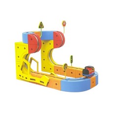 花太太磁力軌道列車66pcs積木玩具，兒童益智創意磁吸軌道拼裝玩具, 1套