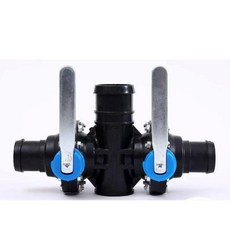 PVC 二閥三通 農田灌溉水利工程 工廠 加厚耐用, 1個, 兩閥三通,50*502.5寸一體閥大流量