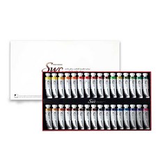 신한 SWC 수채화 물감 32색 15ml 미술 화방 전문가용