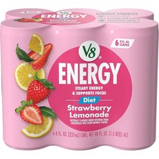 V8 Energy Pear 진저 에너지 드링크 236.6ml8온스 캔 6팩 240839, 236.6ml
