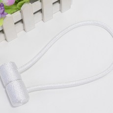 실린더 헤드폰 커튼 마그네틱 버클 윈도우 액세서리 커튼 스트랩 스트랩 방직 부자재, 화이트, 1개