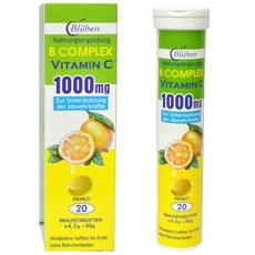 Blühen B群 維他命C 發泡錠 1000mg, 1個