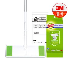 스카치브라이트 올터치 막대걸레 대형 + 정전기포 10매 + 물걸레포, 1세트