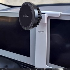 옵시디언 아이오닉5 전용 e쿨링 Qi2 맥세이프 핸드폰 고속 무선충전 거치대 아이폰17 16 15 14 13, 블랙, 21~24년식(페이스리프트 이전)