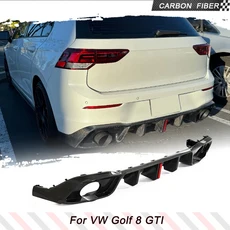 폭스바겐 골프 8 MK8 GTI 21-22 카본 파이버 리어 범퍼 디퓨저 호환, 기본선택