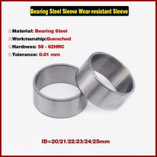 내경 20mm 21mm 22mm 24mm25mm 강철 슬리브 내마모성 액슬 부싱 가이드, 1pcs 24x30x10, 1개