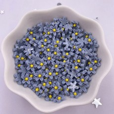 100Pcs 8mm 수지 3D 다채로운 미니 꽃 보석 플랫 백 인형 스크랩북 웨딩 아플리케 네일 아트 장식 공예 OL560