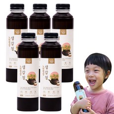 느린정성 국산 수제 생강청 생강차 생강원액 생강즙 원액 100% 임산부, 5개, 600g, 1개, 5개입
