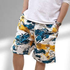 남자 수영복 바지 5부 루즈핏 비치 팬츠 여름 반바지