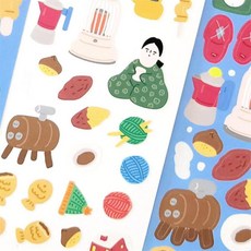 늘눠프 겨울일상 씰스티커 다꾸용품